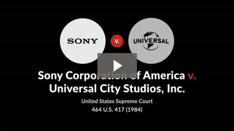 sony corp of america v universal studios|Sony Corp. of America v. Universal City Studios, Inc. :: 464 U.S..